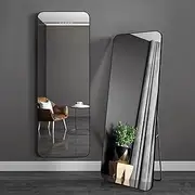 Floor Mirrors, Wall Mirror, Bathroom Mirror,Full Body Mirror, Wall-Mounted Mirrors, Vanity Mirrors, Large Mirrors, Rectangle Mirror (Black-1, 40X150CM)