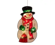 Christmas Hanging Light Suction Cup Window Hanging Light Cute Christmas Decor - Snowman