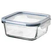 IKEA 365+ food container with lid, square glass/plastic, 600 ml