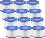 Vickmons Type VI Hot Tub Filter Cartridge Compatible with Lay-Z-Spa, Coleman SaluSpa 90352E, 58323E, 58323 Swimming Pool Pump (12 Pack)