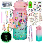 Glow in The Dark Decorate Your Own Water Bottle Kit,Unicorn Toy Gift Colorful