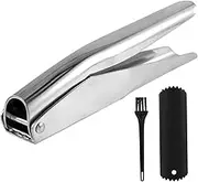 Garlic Press Mincer, Garlic Mincer Tool, Garlic Press Chopper, Garlic Chopper, Stainless Steel Garlic Press Large Capacity Slot Rust Free Garlic Press for Kitchen