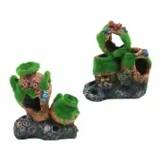 Shrimp Turtles Hide Shelter Landscaping Fish Tanks Decoration Lovely Fish Toy
