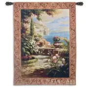 Terrazzo I Tropical Garden Seaside Landscape Tapestry