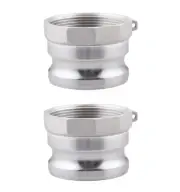 2 Pack Aluminum Type A Cam Lock Fittings 3 Male Adapter x Female NPT