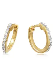 Missoma Pavé Huggie 18kt Gold Vermeil Hoop Earrings One Size