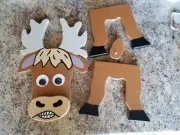 NEW Deer / Moose Mailbox Wooden Rustic Postal Mail Box