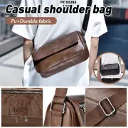 Men's Messenger Bag Waterproof Travel Crossbody Sling ﻿Shoulder Bag Brown/Black