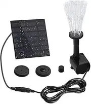 Lethend Solar BirdBath Fountain, 1.2W Solar Powered Water Fountain Pump Solar Water Pump Panel Kit, Freestanding Submersible Floating Solar Water Fountain for Bird Bath Ponds Garden and Patio