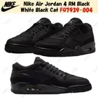Nike Air Jordan 4 RM Black White Black Cat FQ7939-004 US Men's Size