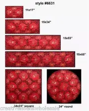 Christmas Embroidered Poinsettia Placemat Table Cloth Runner Tablecloth RED 6631