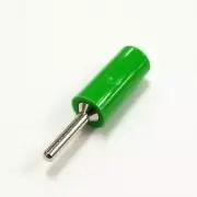 Sato Parts # TJ-2-P-G, Green Pin Tip Plug ~ Solder Type, 18AWG Max.