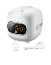 Mini Rice Cooker 4 Cups Cooked/2 Cups Uncooked, Portable Non-Stick rice