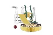 5 in 1 Slide Swing Set Kids Ladder Steps Climber Basketball Hoop Ball Pool Playground Activity Centre Toy Indoor Outdoor Playset