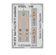Eduard 1/48 Sea Fury FB.11 Seatbelts Steel Detail-up Set for Airfix kits