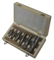 DWTPT1/4-1-1/4SET 6 Piece NPT Pipe Tap Set in Wooden Case (1/4 ", 3/8 ", 1/2 ...