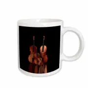 3dRose String instruments violin, bass and cello Mug