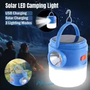 3in1 Portable Solar Powered Tent Light LED Lamp Camping Flashlight Combo Lantern