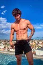 [I012] Handsome Man Cute Male Model Showing Off Body Physique Art Photography