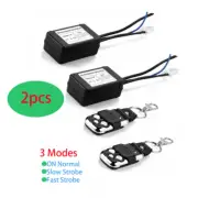 2X Wireless Remote Control ON/Off Switch Strobe For LED Work Lights Bar Offroad