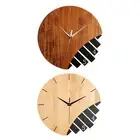 Wooden Wall Clock Abstract Clock Silent Office Living Room Home Round Clock for