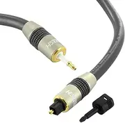 6m Neotech Premium 3.5mm Mini-Toslink to Toslink Optical Cable with Adaptor