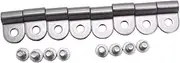 QccHieUs 16Pcs Brake Line Clip Set 3/16" Stainless Steel Practical Auto Accessories Replace Wear Resistant with Screws Polished