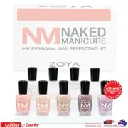 Zoya 9 x 15ml Naked Manicure Pro Set Treat Correct Protect Nail Polish Top Base