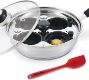 Egg Poacher - Poached Egg Maker, Stainless Steel Egg Poaching Pan, Poached Eggs