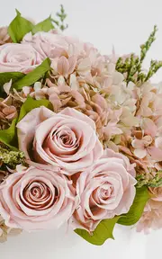 [Venus et Fleur] Thalia Porcelain Vase Roses & Hydrangeas