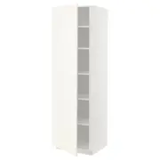 METOD high cabinet with shelves, white/Vallstena white, 60x60x200 cm