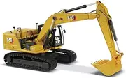 Cat Caterpillar 330 Hydraulic Excavator Next Generation with Operator High Line Series 1/50 Diecast Model by Diecast Masters 85585