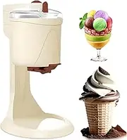 Ice Cream Maker, Mini Automatic Soft Serve Ice Cream Maker, 1000ml, Quick to Make in 10 Min Removable Body for Easy Cleaning for Home DIY Kitchen