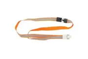 Rexel Lanyard Flat Style Alligator Clip Reflective High Visibility Orange Pack 5