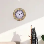 Multipurpose Outdoor Wall Clock Waterproof with Temperature Quiet Non Ticking