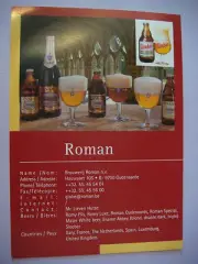 Belgian Beer Note Tear Sheet Ad ~*~ Brouwerij ROMAN Ename Abbey ~ Oudenaarde, BE