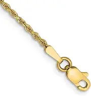 [JewelryWeb] 14ct Yellow Gold Solid 1.75mm D Cut Rope Lobster Clasp Chain Bracelet-Lobster Claw - Length Options: 14 15 18 20