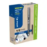 Pilot V5 Hi-Tecpoint Liquid Ink Rollerball Pen 0.5Mm Tip 0.3Mm Line Black Greenp