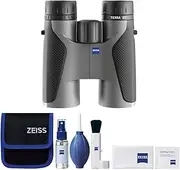 [ZEISS] 8x42 Terra ED Binoculars (Gray) - Premium Optics for Bird Watching and Outdoor Activities with Extra-Low Dispersion Glass - Compact and Lightweight Design Bundle with Cleaning Kit (2 Items)