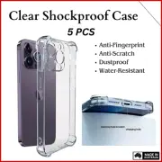5X Clear Shockproof Back Case For iPhone 16 15 14 13 12 Pro Max (Pack of 5)