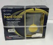 Sealed Acomdata Portable Hard Drive 160 GB 5400 RPM USB 2.0 & FireWire PC & Mac