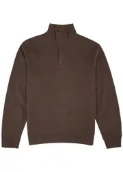 Polo Ralph Lauren Herringbone Half-zip Jersey Sweatshirt - Brown - S S