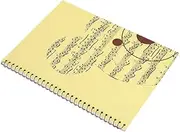 Stave Paper Notebook, 50 Pages Music Notebook for Songwriters, Beginners, with Cover, Music Notation Sheet Music Manuscript Writing Paper (yellow bear pattern)