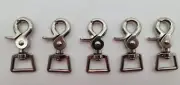 5 Piece Silver Lobster Swivel Snap Hook Dog Leash Keychain Belt Clasp Trigger