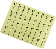 UPKOCH Piano Keyboard Stickers 1 Pcs Set Black Musical Notation Stickers for 61/54/49 Keys Easy to Stick Fade-Proof Sturdy