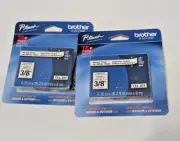 NEW GENUINE OEM Brother TZe-221 P-Touch Label Tape 3/8" Black on White 2PK