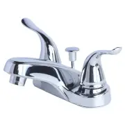 Classic Two Handle Centerset Lavatory Faucet with Pop-up Drain Chrome Finish