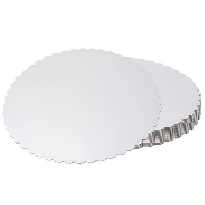 15pcs Cake Board Round, 12 inch Cake Circle Base Cake Plate White