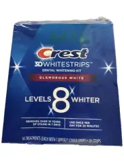 crest 3d whitestrips 8 levels whiter glamorous white 14 treatments exp 2026