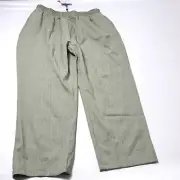 Unique21 Women’s Dress Pants Size 24 Bottom Striped Green Elastic Waist Pull On